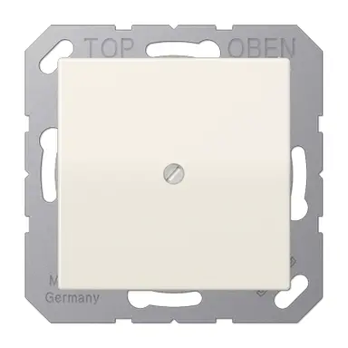 JUNG AS 590 A centraalplaat met snoerinvoer en draagring AS500 creme