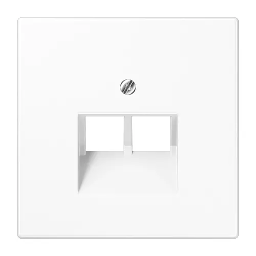 JUNG LS 969-2 UA WW centraalplaat 2-voudig tbv RJ45 wandcontactdoos LS990 alpine wit