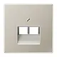 JUNG ES 2969-2 UA centraalplaat 2-voudig tbv RJ45 wandcontactdoos LS990 edelstaal