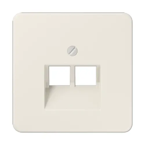 JUNG 569-2 UA centraalplaat 2-voudig tbv RJ45 wandcontactdoos CD500 creme