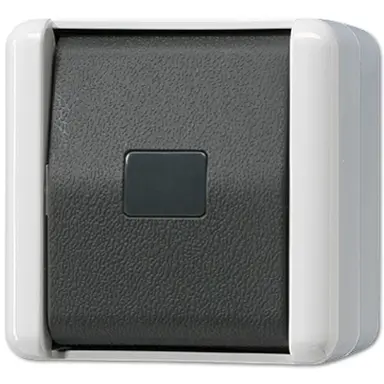 JUNG 831 W drukcontact 1-voudig 1 maakcontact opbouw IP44 WG800