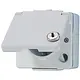 JUNG 620 WSL wandcontactdoos randaarde met klapdeksel en slot opbouw IP44 WG600