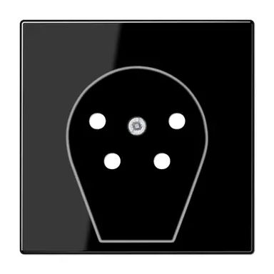 JUNG LS 961 TF SW centraalplaat telefoon 4-polig LS990 zwart glans