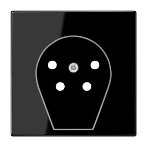 JUNG LS 961 TF SW centraalplaat telefoon 4-polig LS990 zwart glans
