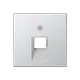 JUNG A 569-1 PLUA AL centraalplaat 1-voudig tbv RJ45 wandcontactdoos A-range aluminium
