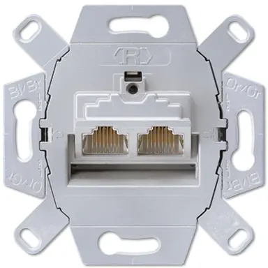 JUNG UAE 8-8 UPOK6 RJ45 datawandcontactdoos CAT6A 2-voudig