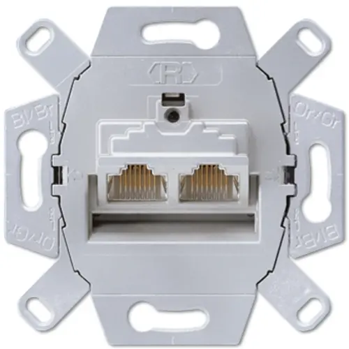 JUNG UAE 8-8 UPOK6 RJ45 datawandcontactdoos CAT6A 2-voudig