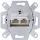 JUNG UAE 8-8 UPOK6 RJ45 datawandcontactdoos CAT6A 2-voudig