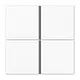JUNG LS 404 TSA WW Viervoudige drukker Tastrelais