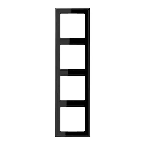 JUNG LS 984 SW afdekraam 4-voudig LS990 zwart glans