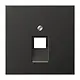 JUNG AL 2969-1 UA AN centraalplaat 1-voudig tbv RJ45 wandcontactdoos LS990 antraciet gelakt aluminium