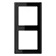 JUNG LS 982 SW afdekraam 2-voudig LS990 zwart glans