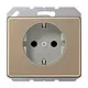 JUNG SL 520 NKI GB wandcontactdoos randaarde Safety+ SL500 goud-brons OP=OP