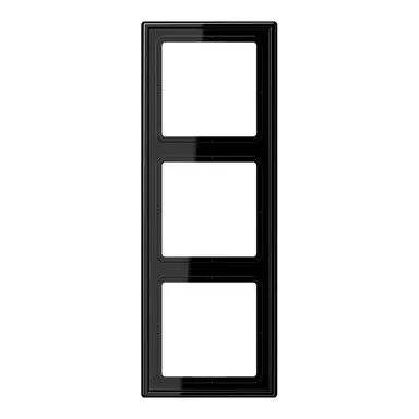 JUNG LS 983 SW afdekraam 3-voudig LS990 zwart glans