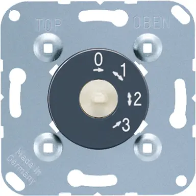 JUNG 1101-4 driestanden draaischakelaar met nulstand