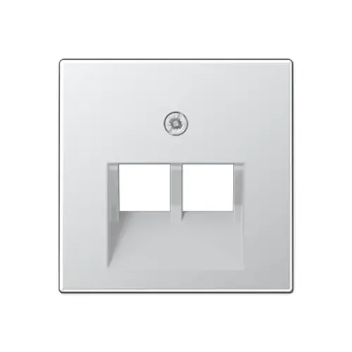 JUNG A 569-2 BFPLUA AL centraalplaat 2-voudig tbv RJ45 wandcontactdoos A-range aluminium