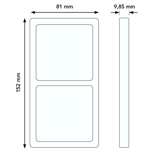 JUNG CD 582 GB afdekraam 2-voudig CD500 goud brons