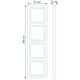 JUNG LS 984 LG afdekraam 4-voudig LS990 lichtgrijs