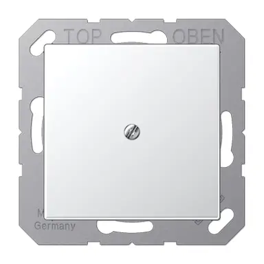 JUNG A 590 A AL centraalplaat met snoerinvoer en draagring A-range aluminium