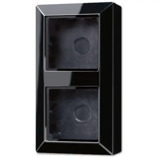 JUNG AS 582 A SW opbouwbak 2-voudig A-range zwart glans