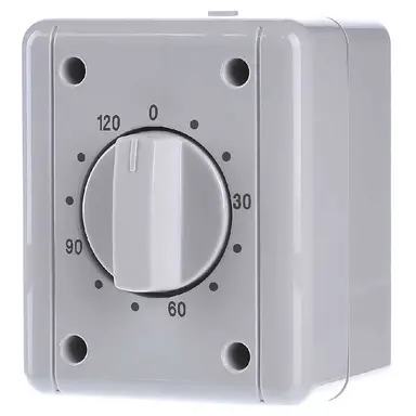 JUNG 8012 W schakelklok 0-120 min opbouw IP44 WG800