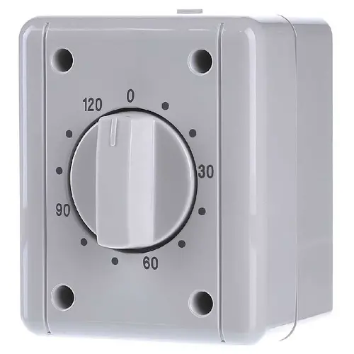 JUNG 8012 W schakelklok 0-120 min opbouw IP44 WG800