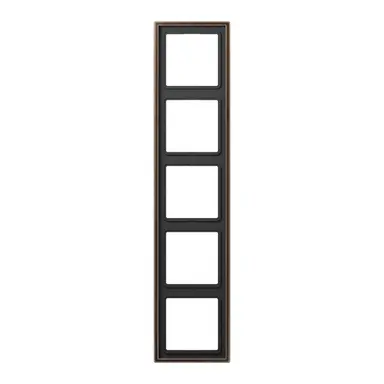 JUNG ME 2985 AT afdekraam 5-voudig LS990 messing antiek