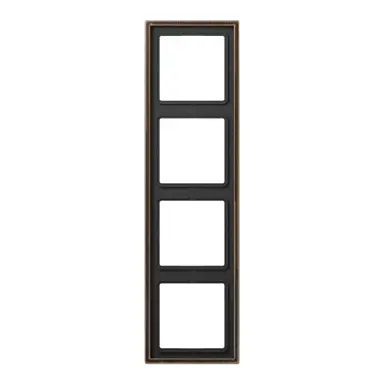 JUNG ME 2984 AT afdekraam 4-voudig LS990 messing antiek