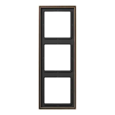 JUNG ME 2983 AT afdekraam 3-voudig LS990 messing antiek