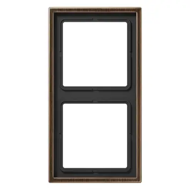 JUNG ME 2982 AT afdekraam 2-voudig LS990 messing antiek