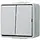 JUNG 605 W serieschakelaar 10A met onderbak IP44 WG600