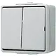 JUNG 605 W serieschakelaar 10A met onderbak IP44 WG600