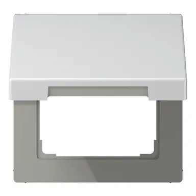 JUNG AL 2990 KL klapdeksel voor wandcontactdoos en centraaldelen van 50 x 50 mm LS990 aluminium