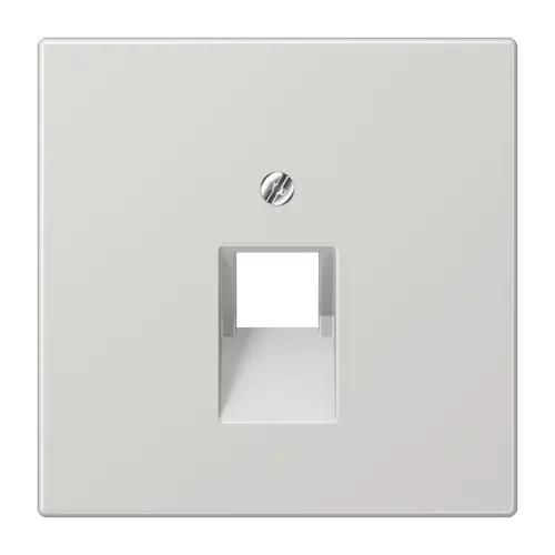 JUNG LS 969-1 UA LG centraalplaat 1-voudig tbv RJ45 wandcontactdoos LS990 lichtgrijs