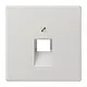 JUNG LS 969-1 UA LG centraalplaat 1-voudig tbv RJ45 wandcontactdoos LS990 lichtgrijs
