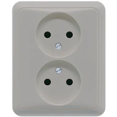 JUNG CD 5010 GR wandcontactdoos vlak zonder randaarde CD500 grijs