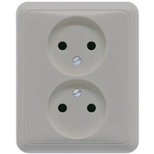 JUNG CD 5010 GR wandcontactdoos vlak zonder randaarde CD500 grijs