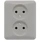 JUNG CD 5010 GR wandcontactdoos vlak zonder randaarde CD500 grijs