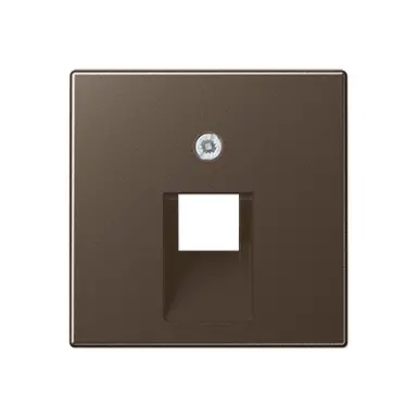 JUNG A 569-1 PLUA MO centraalplaat 1-voudig tbv RJ45 wandcontactdoos A-range mokka