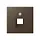JUNG A 569-1 PLUA MO centraalplaat 1-voudig tbv RJ45 wandcontactdoos A-range mokka