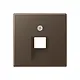 JUNG A 569-1 PLUA MO centraalplaat 1-voudig tbv RJ45 wandcontactdoos A-range mokka