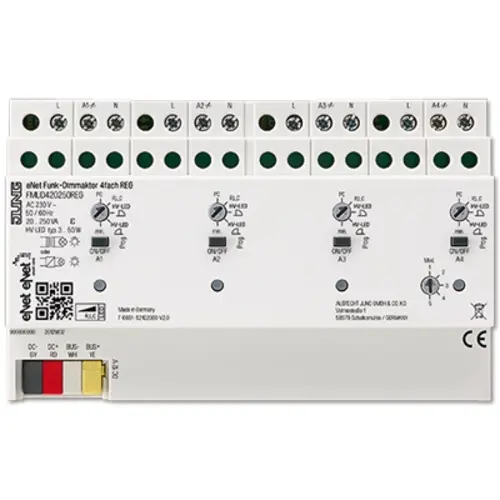 JUNG FM UD 420250 REG eNet radiografische dimactor 4-voudig DIN-rail montage