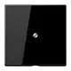 JUNG LS 990 A SW centraalplaat snoer invoer incl. draagframe LS990 zwart