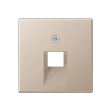 JUNG A 569-1 PLUA CH centraalplaat 1-voudig tbv RJ45 wandcontactdoos A-range champagne