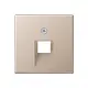 JUNG A 569-1 PLUA CH centraalplaat 1-voudig tbv RJ45 wandcontactdoos A-range champagne