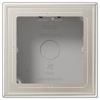 JUNG ES 2581 A-L opbouwbak 1-voudig LS990 edelstaal