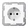JUNG A 1520 N WW wandcontactdoos randaarde A-range alpine wit