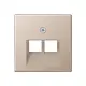 JUNG A 569-2 BFPLUA CH centraalplaat 2-voudig tbv RJ45 wandcontactdoos A-range champagne