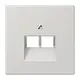 JUNG LS 969-2 UA LG centraalplaat 2-voudig tbv RJ45 wandcontactdoos LS990 lichtgrijs