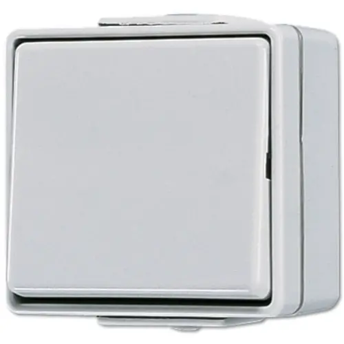 JUNG 606 W wisselschakelaar 10A met onderbak IP44 WG600